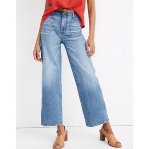 Madewell Patch-Pocket Wide Leg Crop Jeans